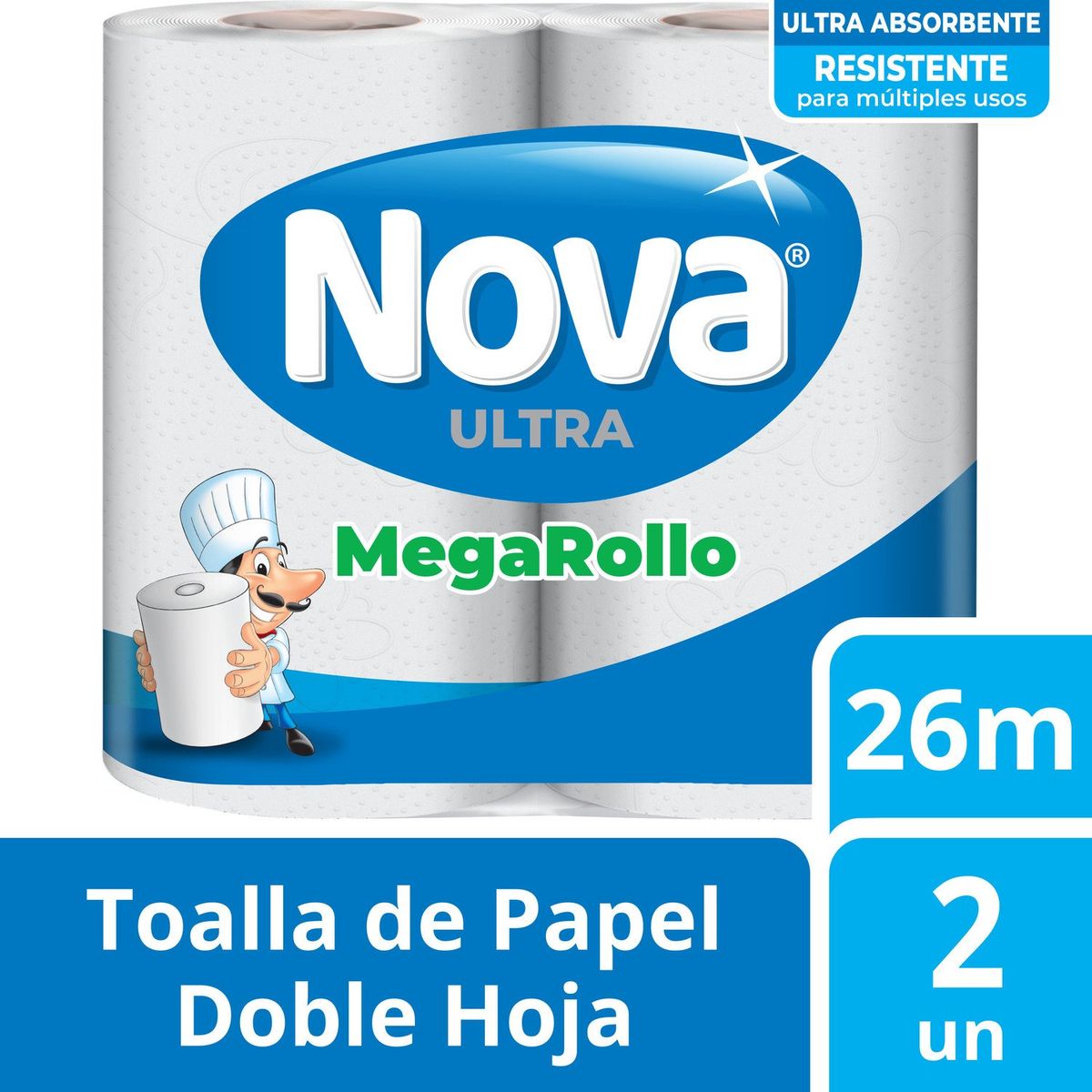 NOVA - Toalla de Papel Nova Doble Hoja 2 x 26 mts