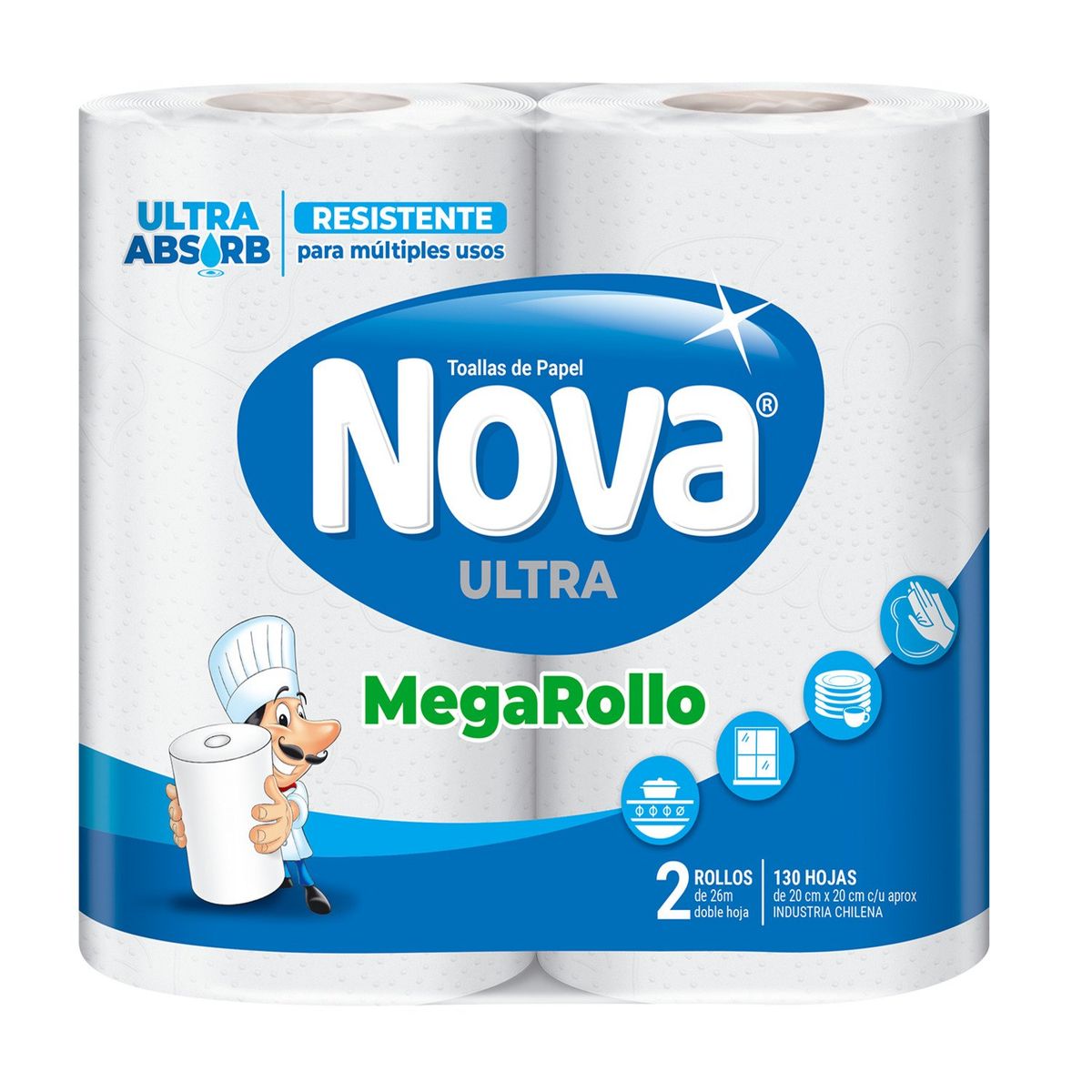 NOVA - Toalla de Papel Nova Doble Hoja 2 x 26 mts