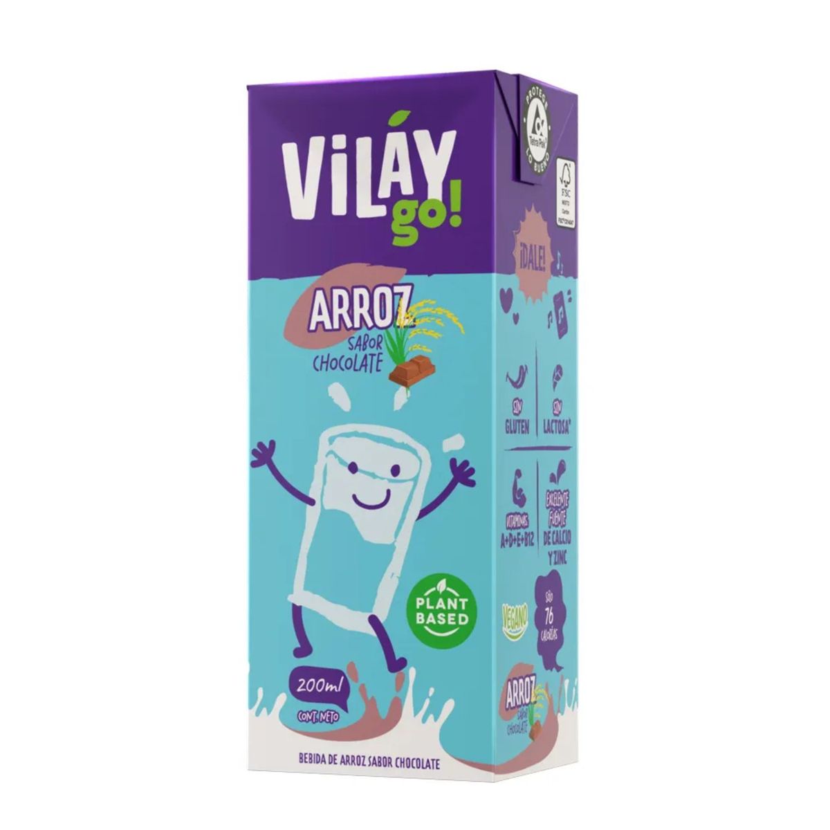 VILAY - Bebida Vegetal de Arroz Sabor Chocolate