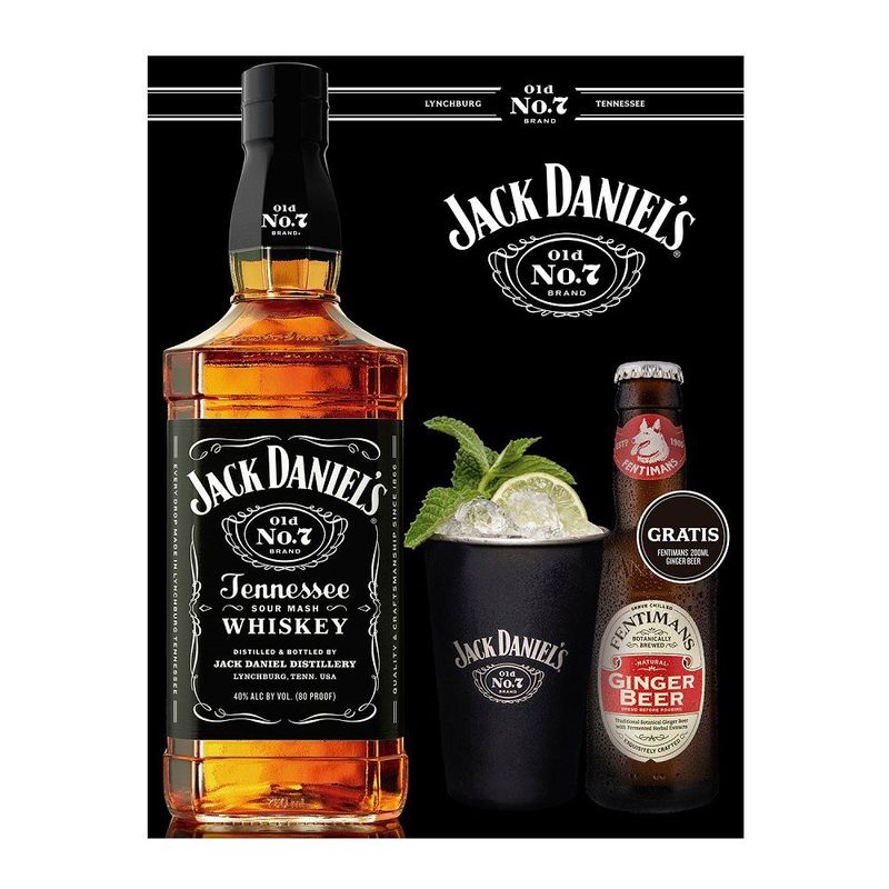  - PACK WHISKY FENT JACK DANIELS 40G 750 CC