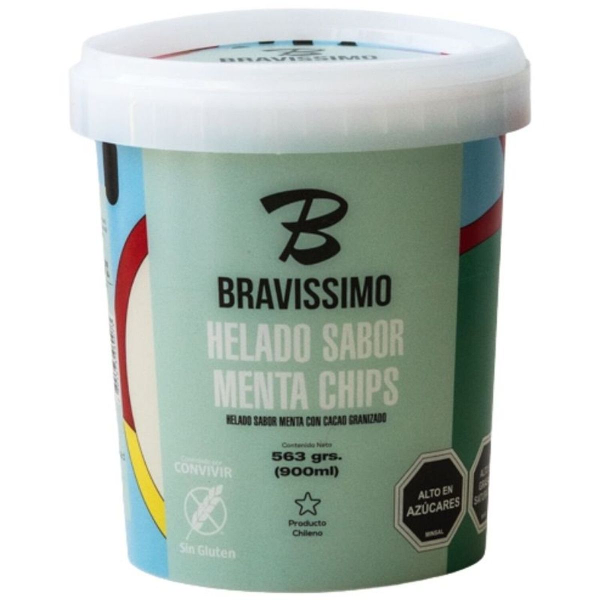BRAVISSIMO - HELADO MENTA CHIP BRAVISSIMO 900 GR