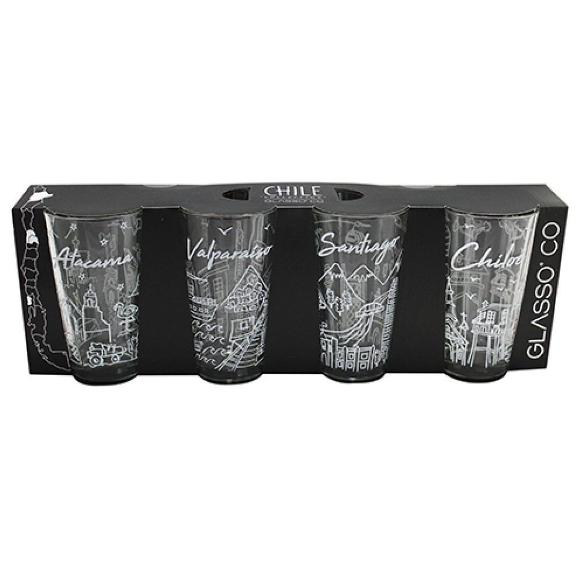 GLASSO - SET 4 VASOS CHILE COLLECTION GLASSO