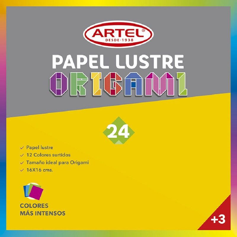 ARTEL - Block Papel Lustre 24 Hojas 12 Col 16X16
