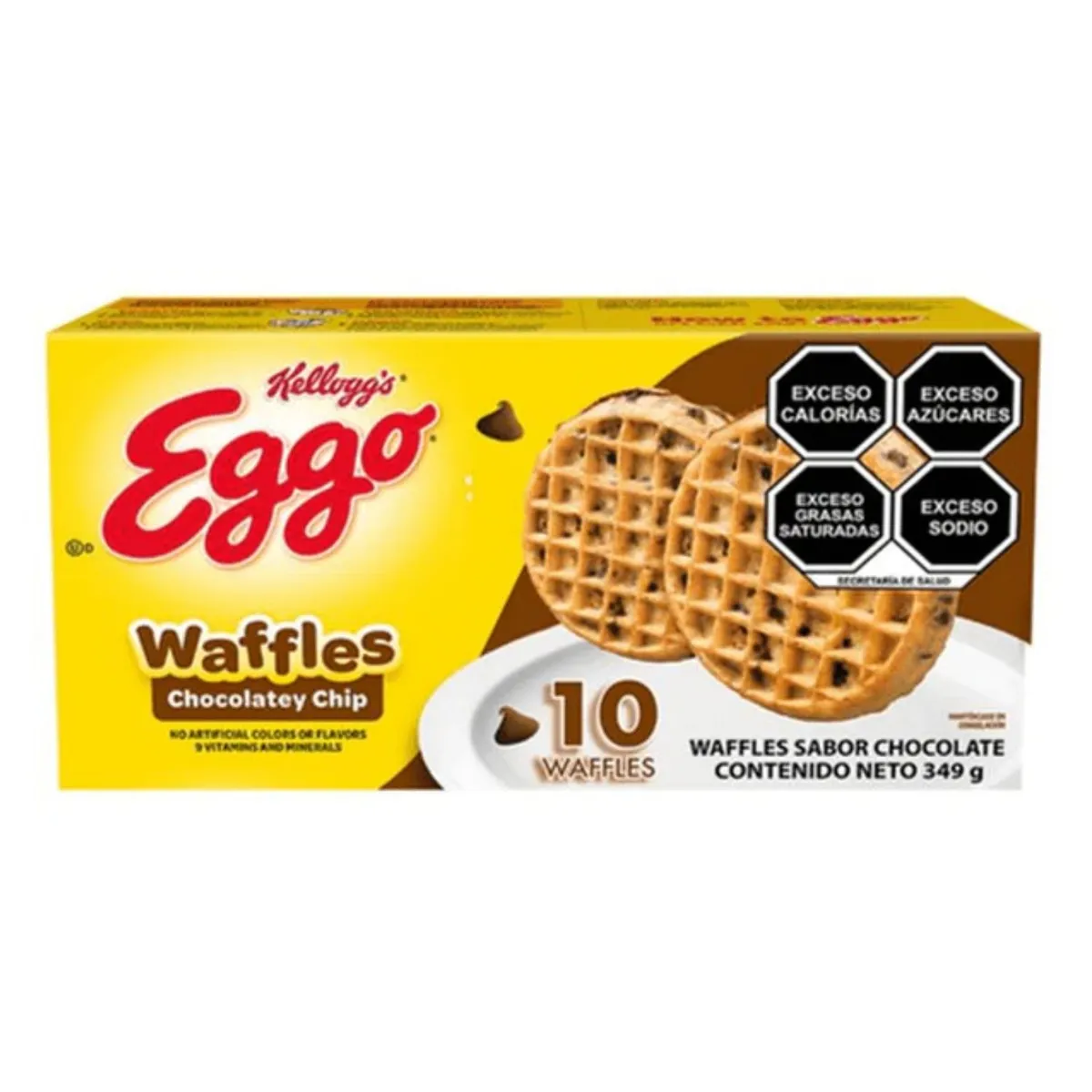 EGGO - Waffles Chocolate Chips Congelados Eggo 349 GR
