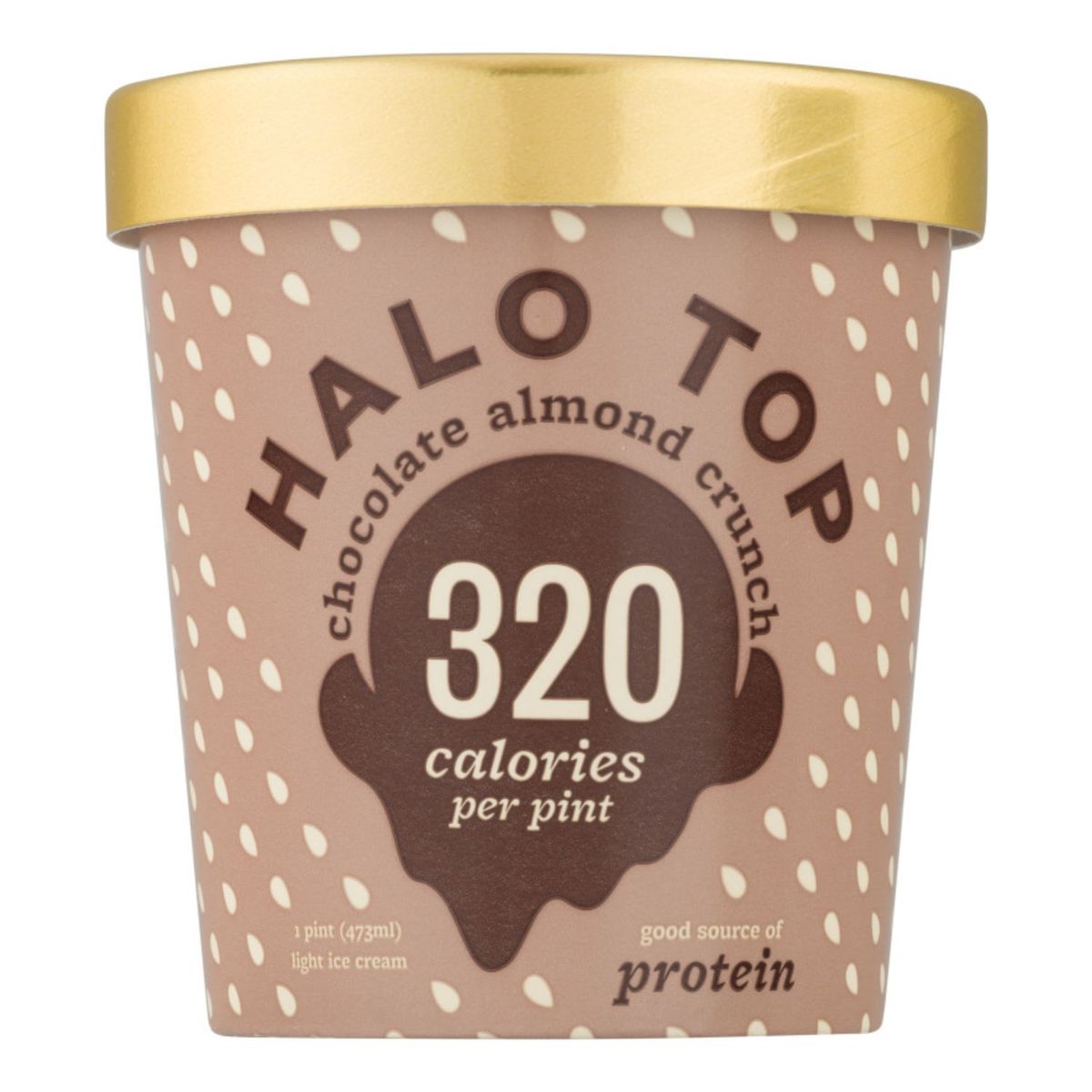 HALO TOP - Helado de Leche Sabor Chocolate y Almendras Pote Halo Top 473 ml