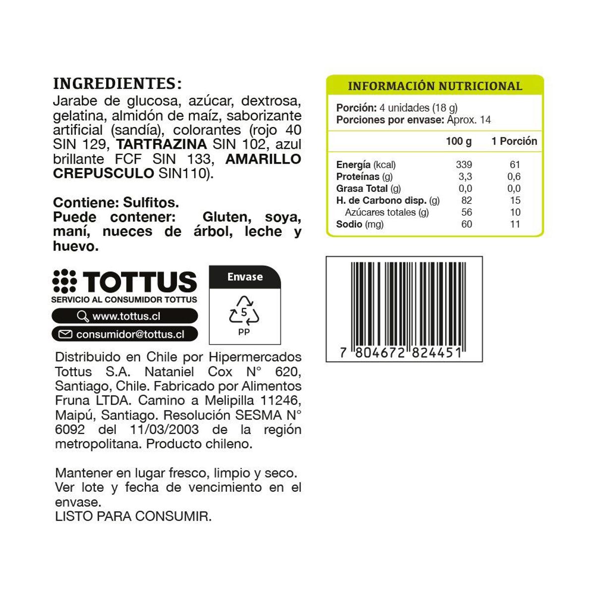 TOTTUS - Marshmallow Sabor Sandía