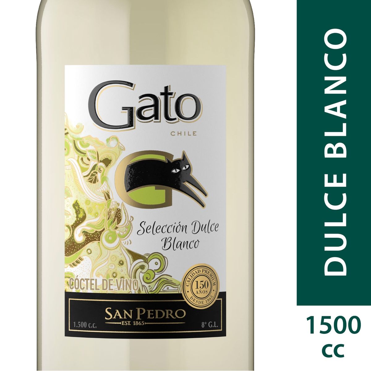 GATO - Cóctel Vino Blanco Dulce Gato 8° 1500 cc