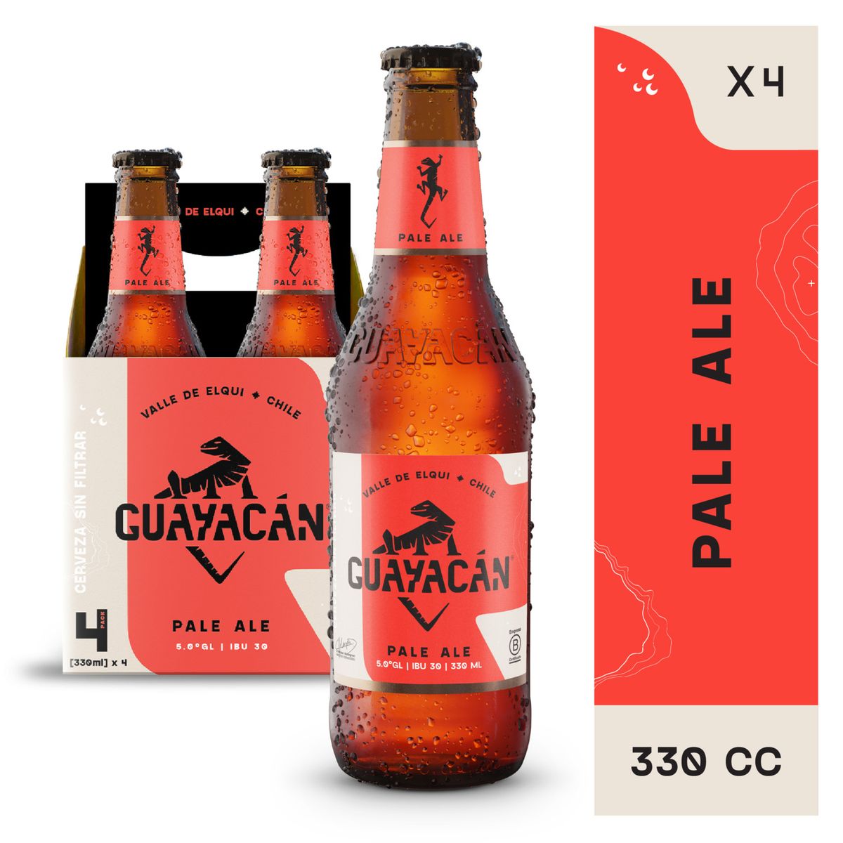 GUAYACAN - CERVEZA PALE ALE 4UND GUAYACAN 5G 330 CC