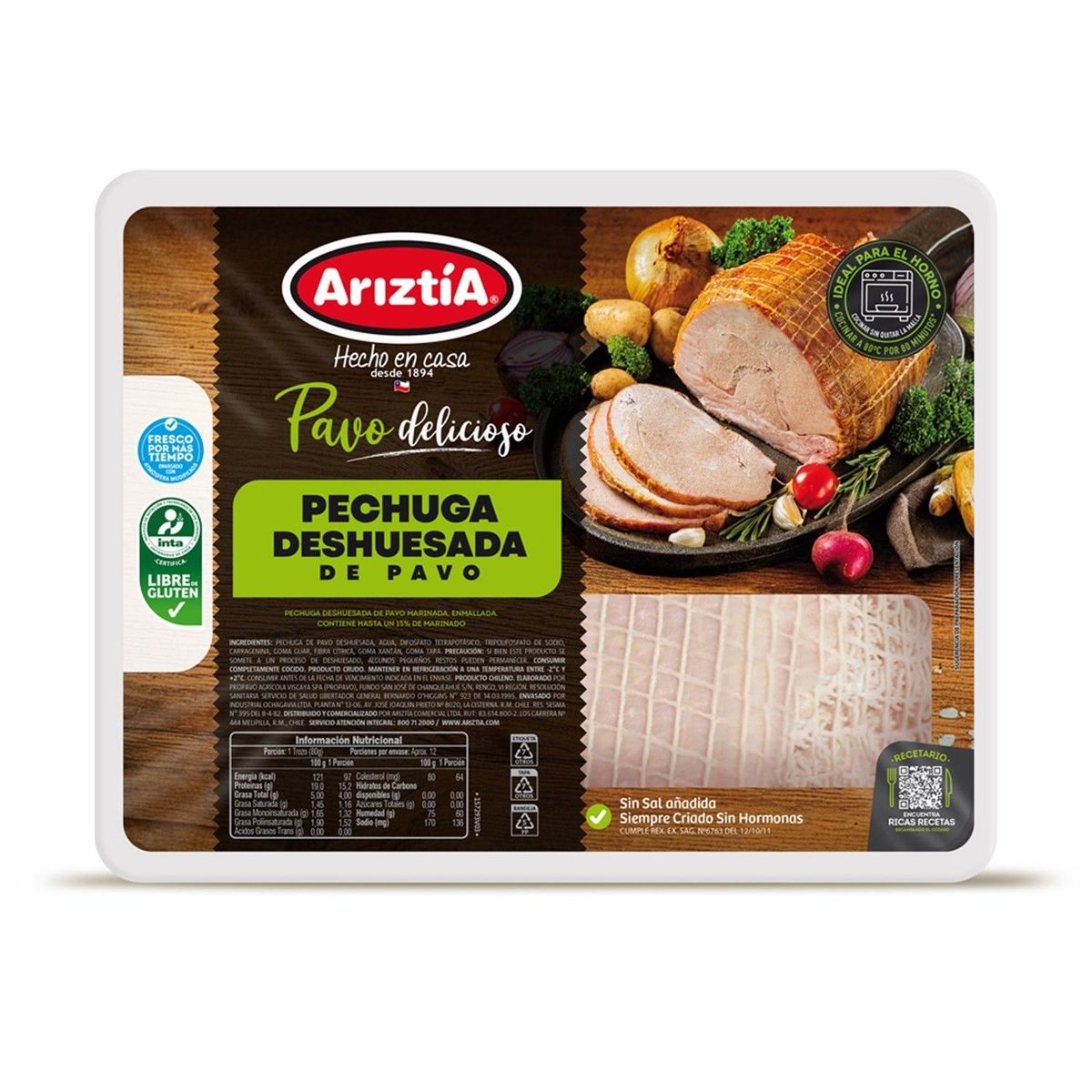 ARIZTIA - Pechuga de Pavo Deshuesada Malla Peso Variable