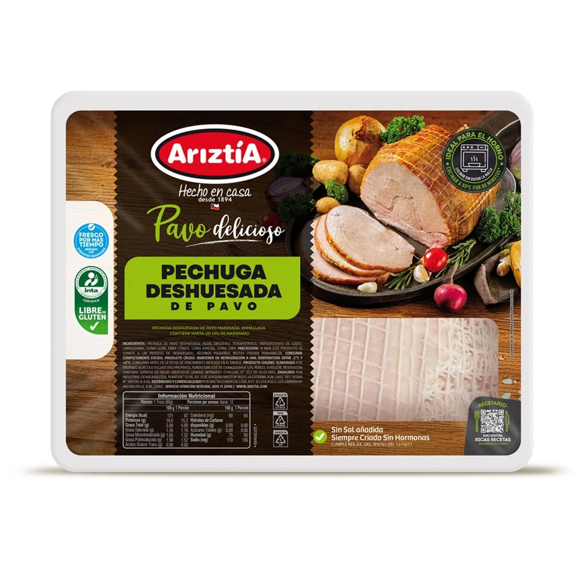 ARIZTIA - Pechuga de Pavo Deshuesada Malla Peso Variable