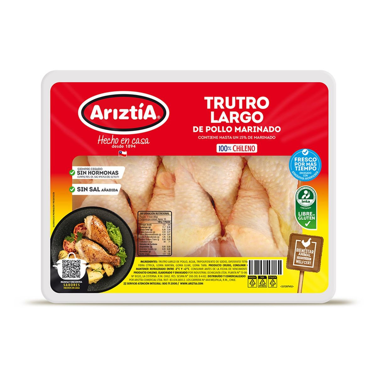 ARIZTIA - Trutro Largo Pollo Envasado Peso Variable