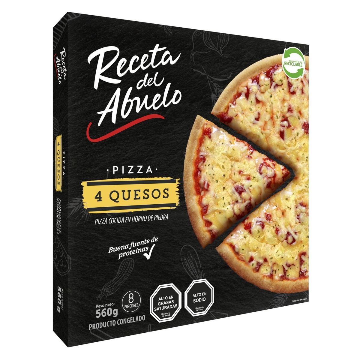 RECETA DEL ABUELO - Pizza Cuatro Quesos Congelada