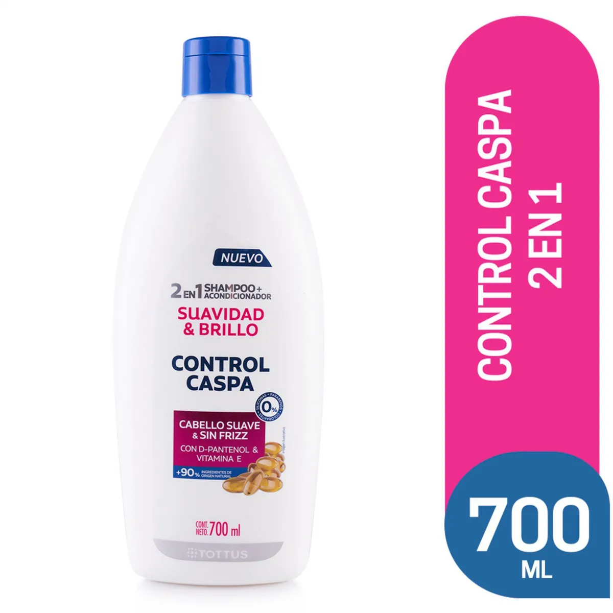 TOTTUS - Shampoo y Aconficionador  2 En 1 con D-Pantenol & Vitamina E