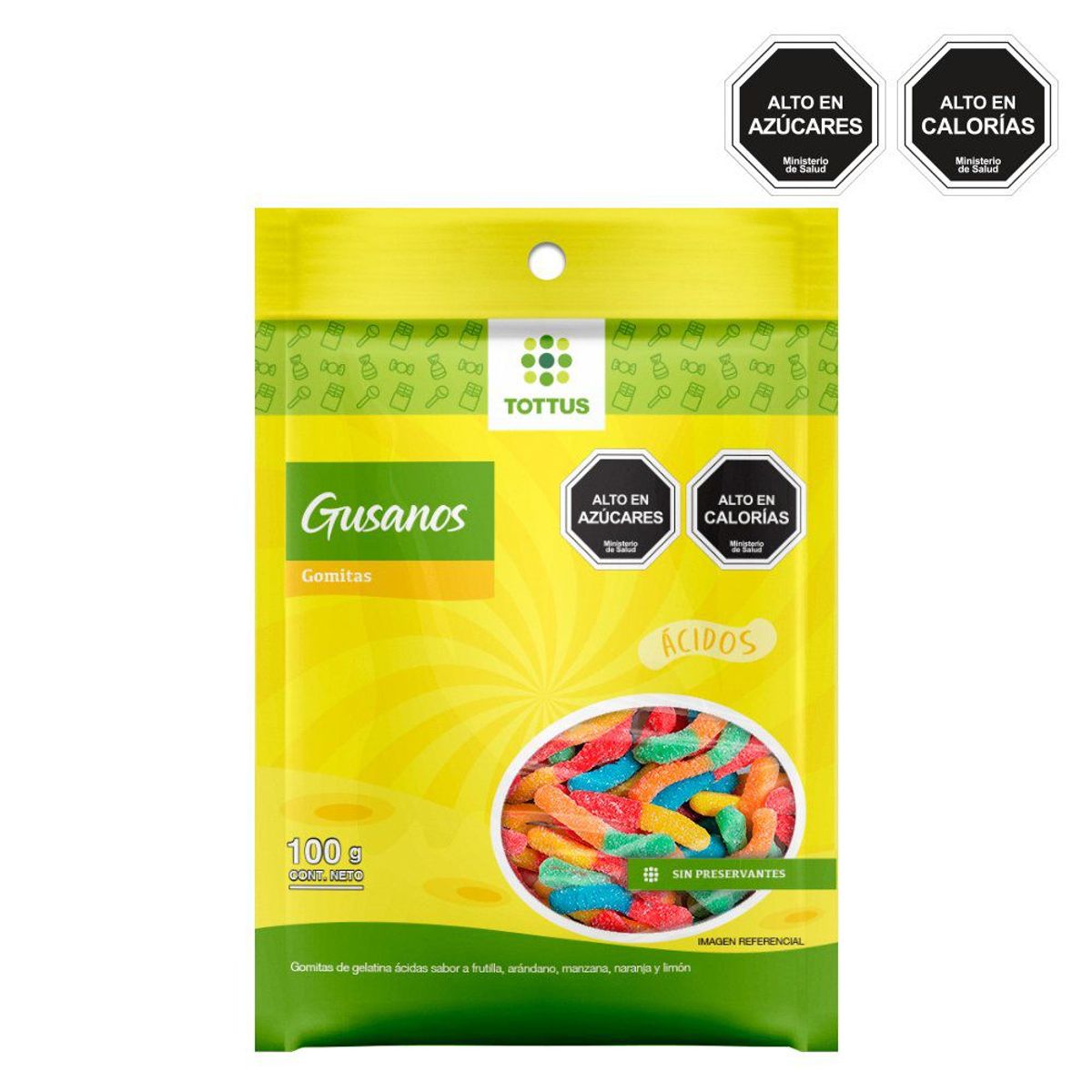 TOTTUS - Gomitas Gusanos Acidos