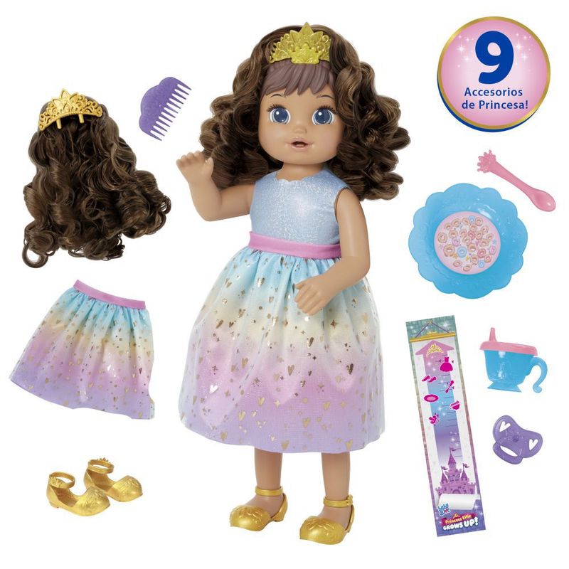 BABY ALIVE - Muñeca Princesa Ellie Grows Up Baby Alive Castaña