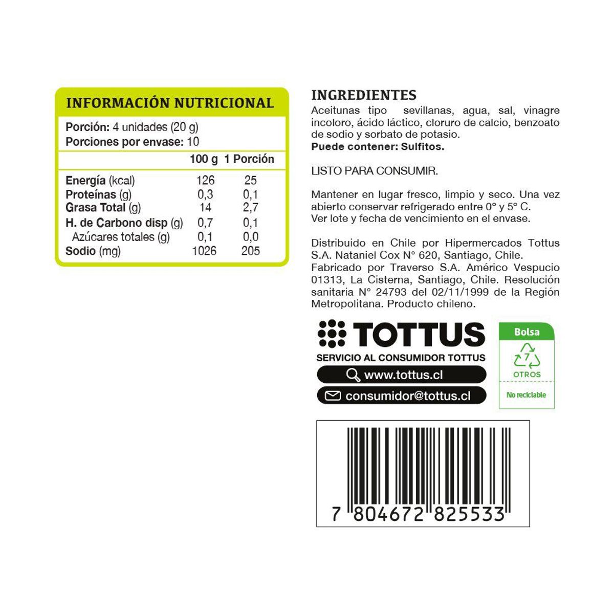 TOTTUS - Aceituna Sevillana