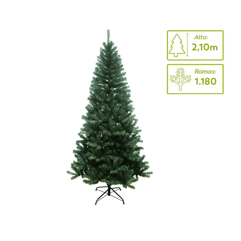 CASA JOVEN - Árbol de Navidad 210 cm 1180 Ramas Premium