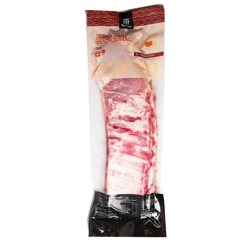 TOTTUS - Costillar de Cerdo Tradicional al Vacío Peso Variable