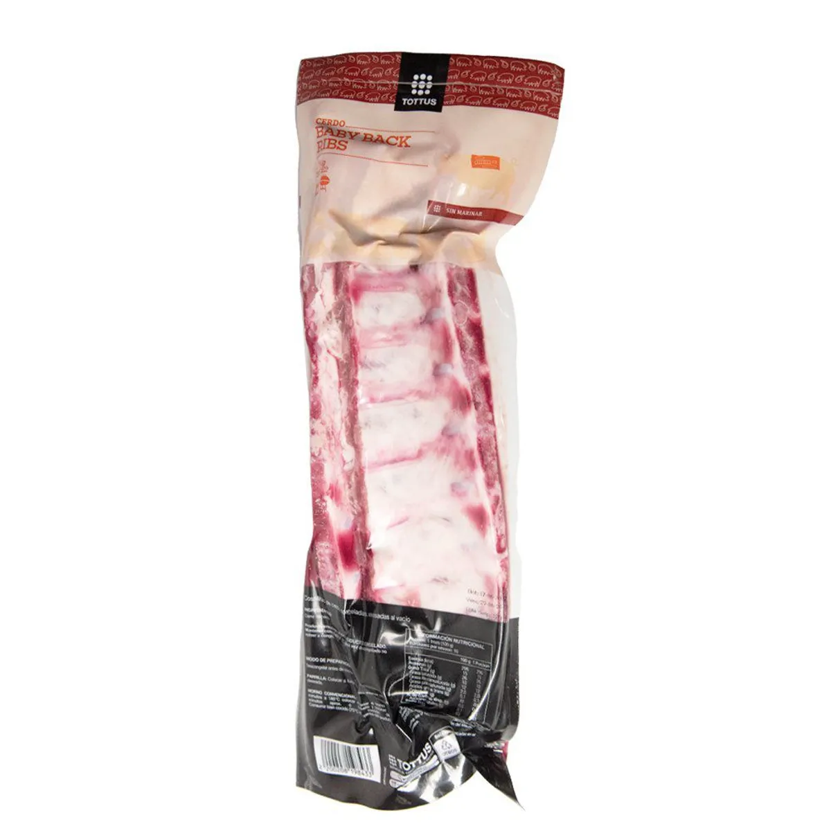 TOTTUS - Costillitas de Cerdo Baby Back Ribs Congeladas al Vacío