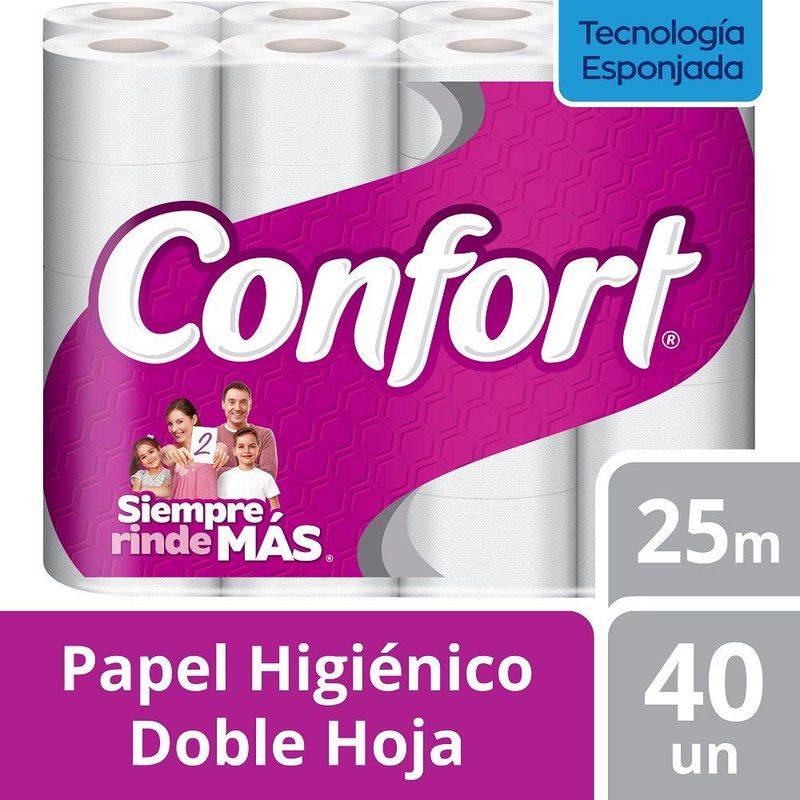 CONFORT - PAPEL HIGIENICO CONFORT 25 M X 40 UND
