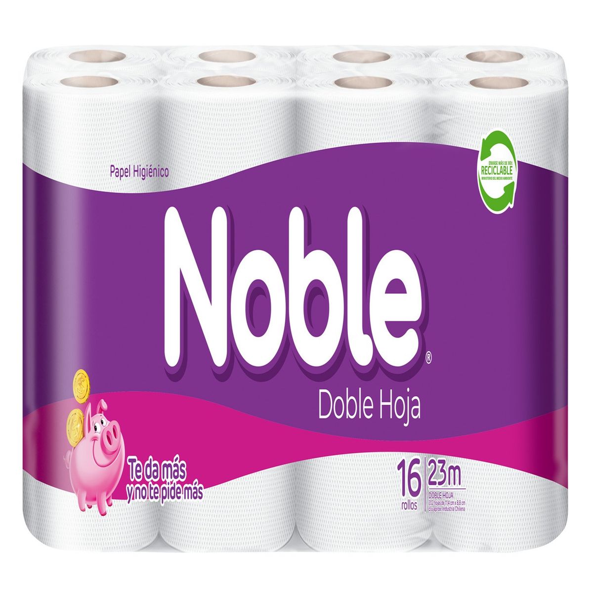 NOBLE - Papel Higienico Noble Doble Hoja 16 x 23 mts