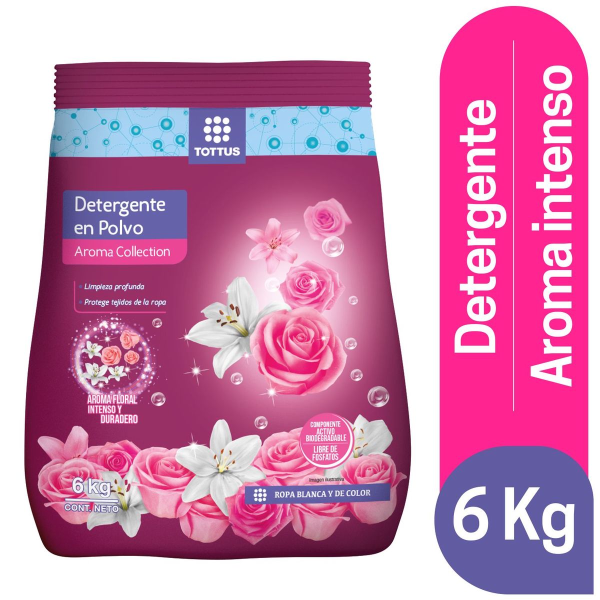 TOTTUS - Detergente en Polvo Aroma Collection Tottus 6 kg