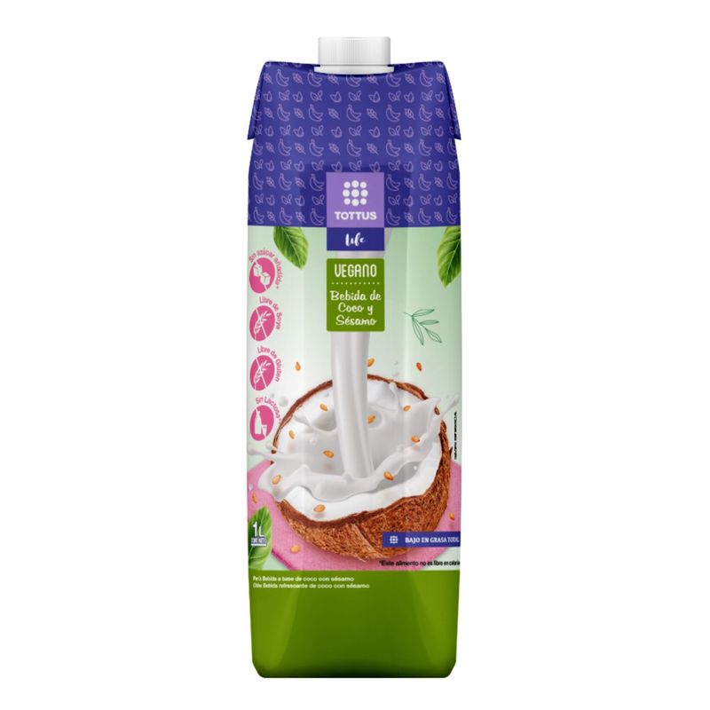 TOTTUS LIFE - Bebida Vegetal de Coco y Sésamo