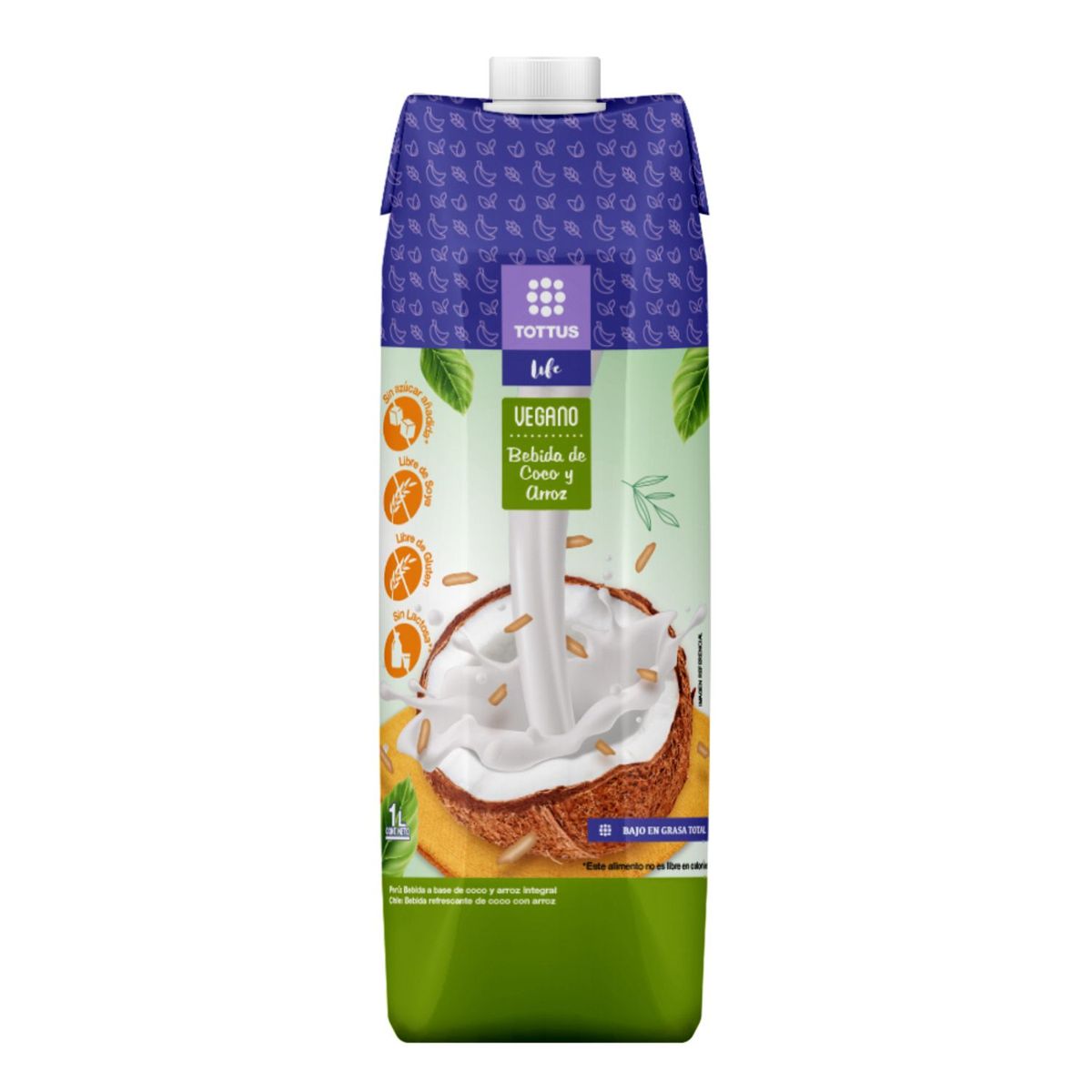 TOTTUS LIFE - Bebida Vegetal de Coco y Arroz