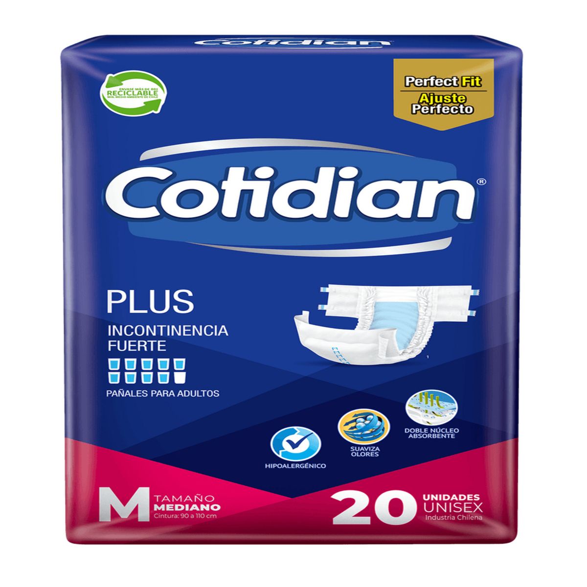 COTIDIAN - Pañal Adulto Plus P/M