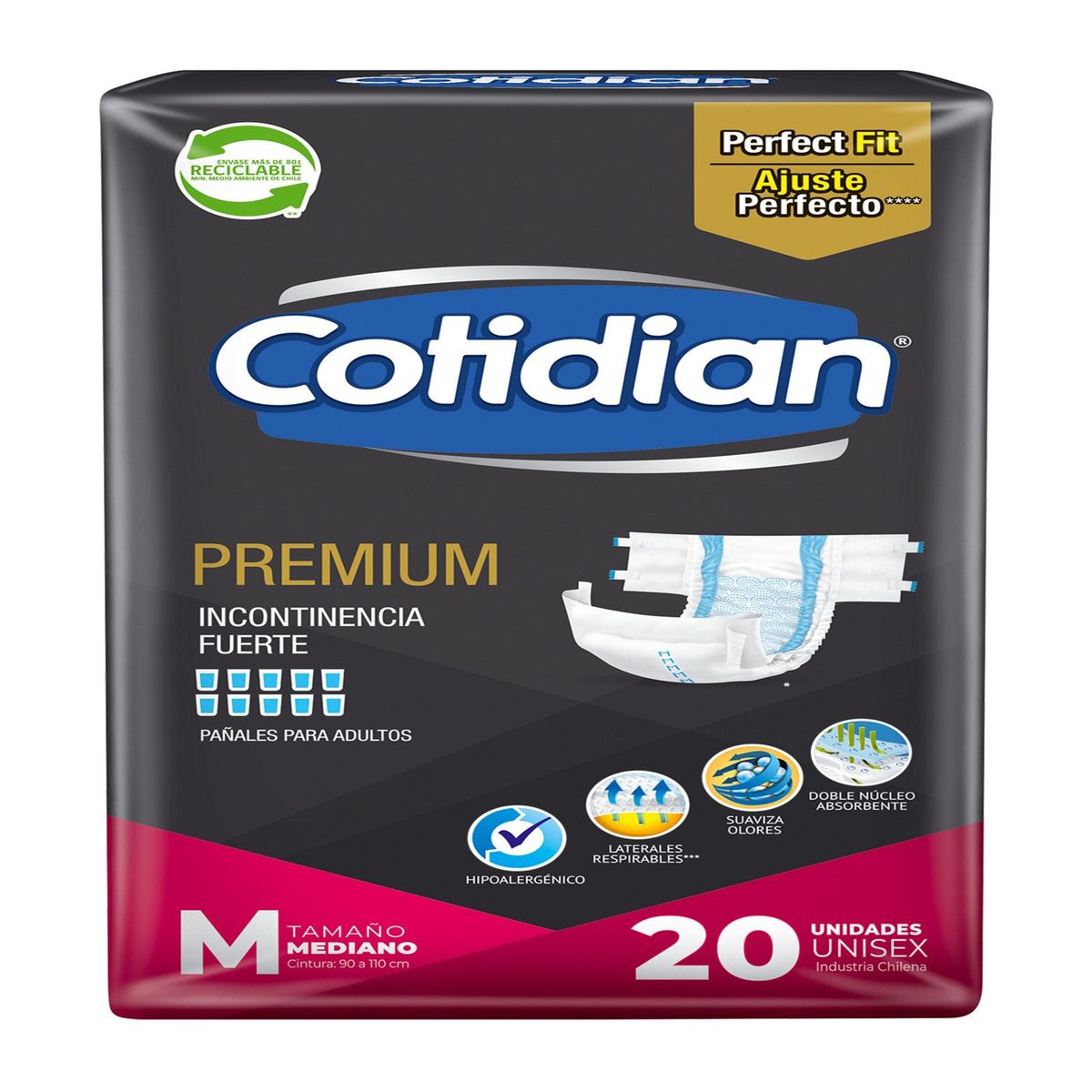 COTIDIAN - Pañal Premium Adulto P/M