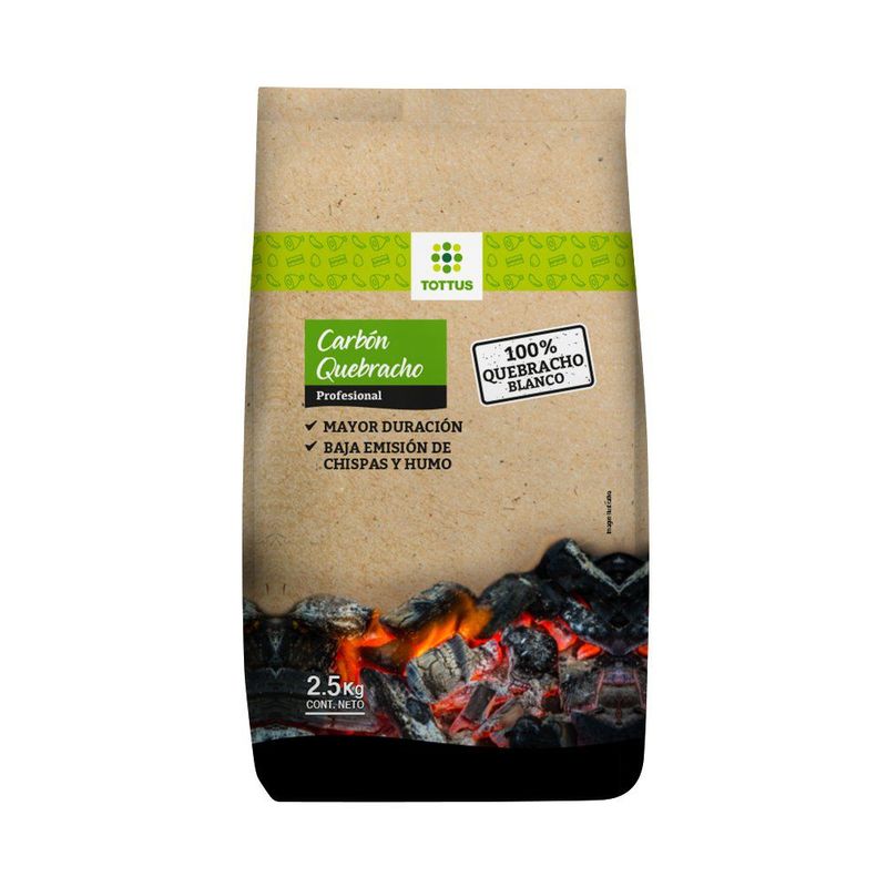 TOTTUS - Carbón Quebracho Blanco Tottus 2.5 Kg