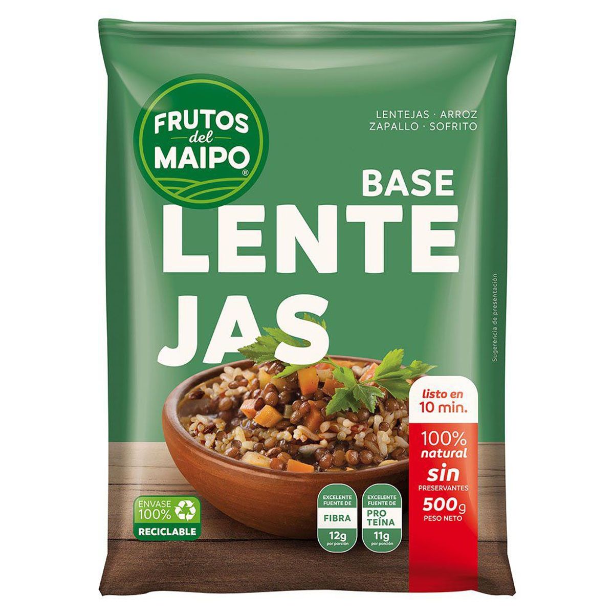 FRUTOS DEL MAIPO - Base para Lentejas Congeladas Frutos de Maipo 500 g