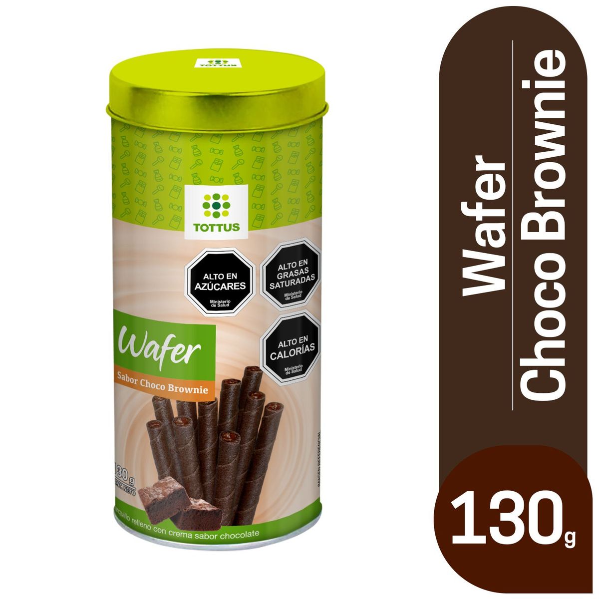 TOTTUS - Galletas Wafer Roll Brownie
