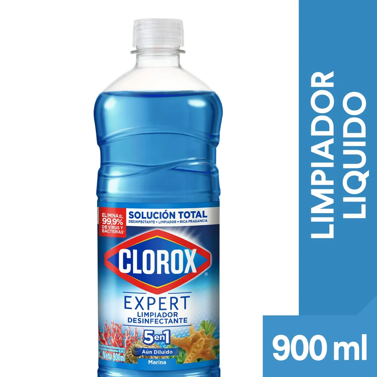 CLOROX - Limpiador Desinfectante Clorox Marina Botella 900 ml