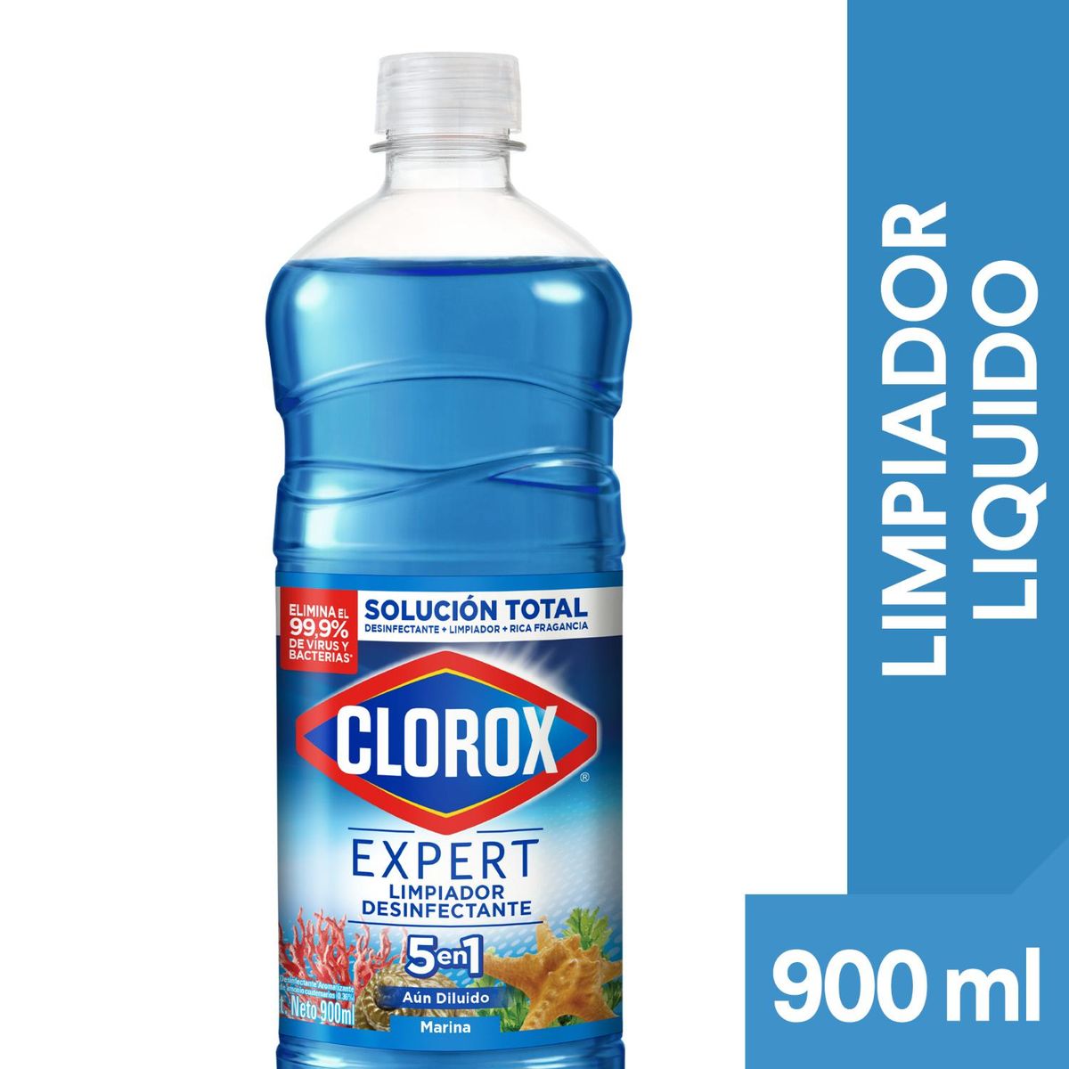 CLOROX - Limpiador Desinfectante Clorox Marina Botella 900 ml
