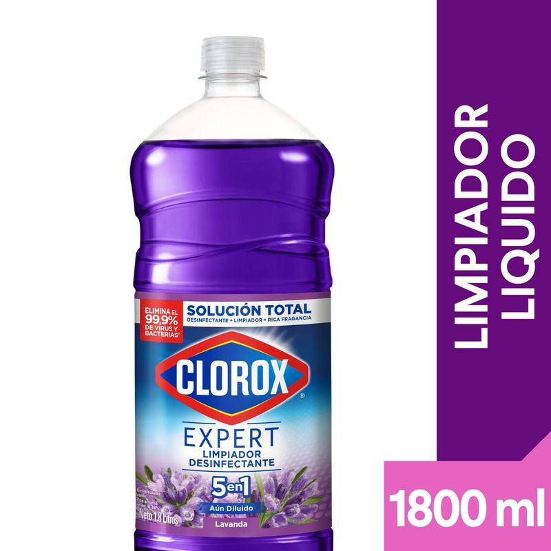 CLOROX - Limpiador Desinfectante Clorox Lavanda Botella 1.8 Lts