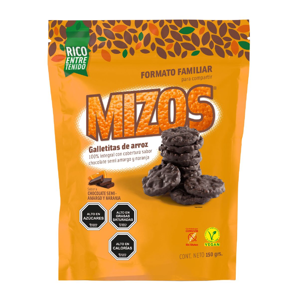 MIZOS - Galleta De Arroz Chocolate/Naranja