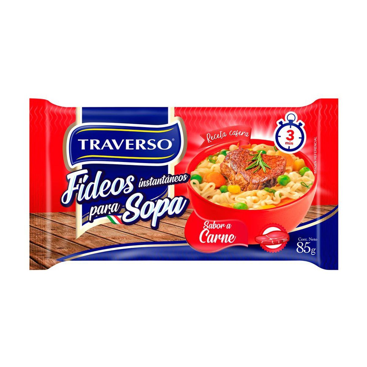 TRAVERSO - FIDEOS INST SACHET CARNE TRAVERSO 85 GR