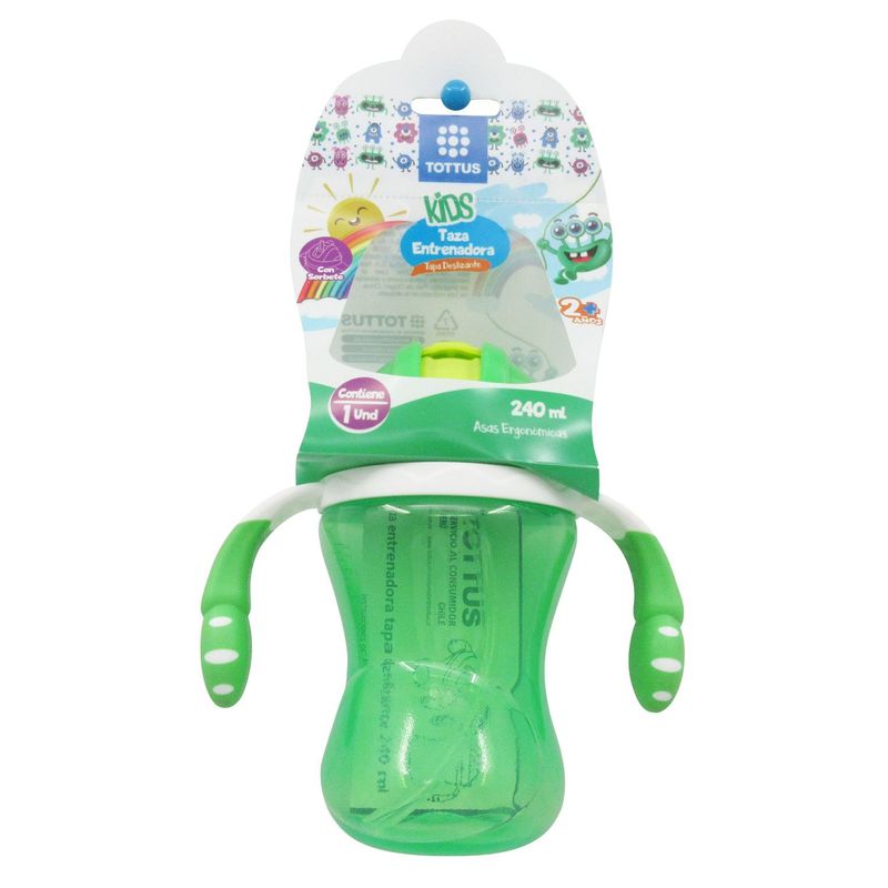TOTTUS - TAZA ENTRENADO 240 ML VERDE TOTTUS 1 UND