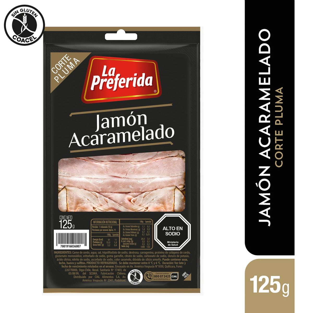 LA PREFERIDA - Jamón Centenario Acaramelado Corte Pluma
