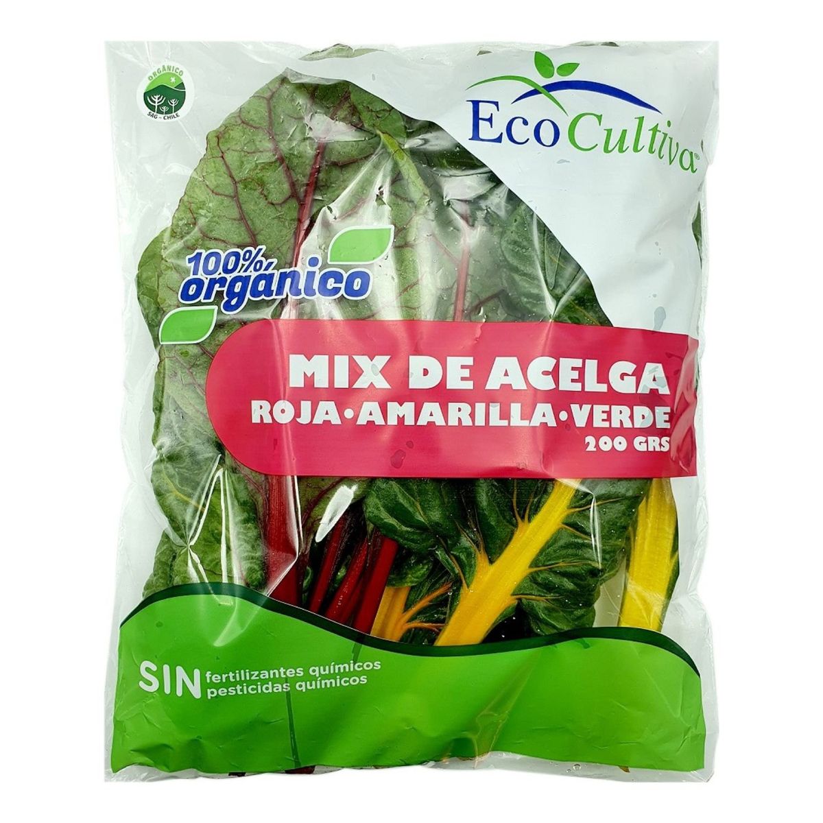 VERDURAS - Mix de Acelga Orgánico Bolsa Ecocultiva 200 g