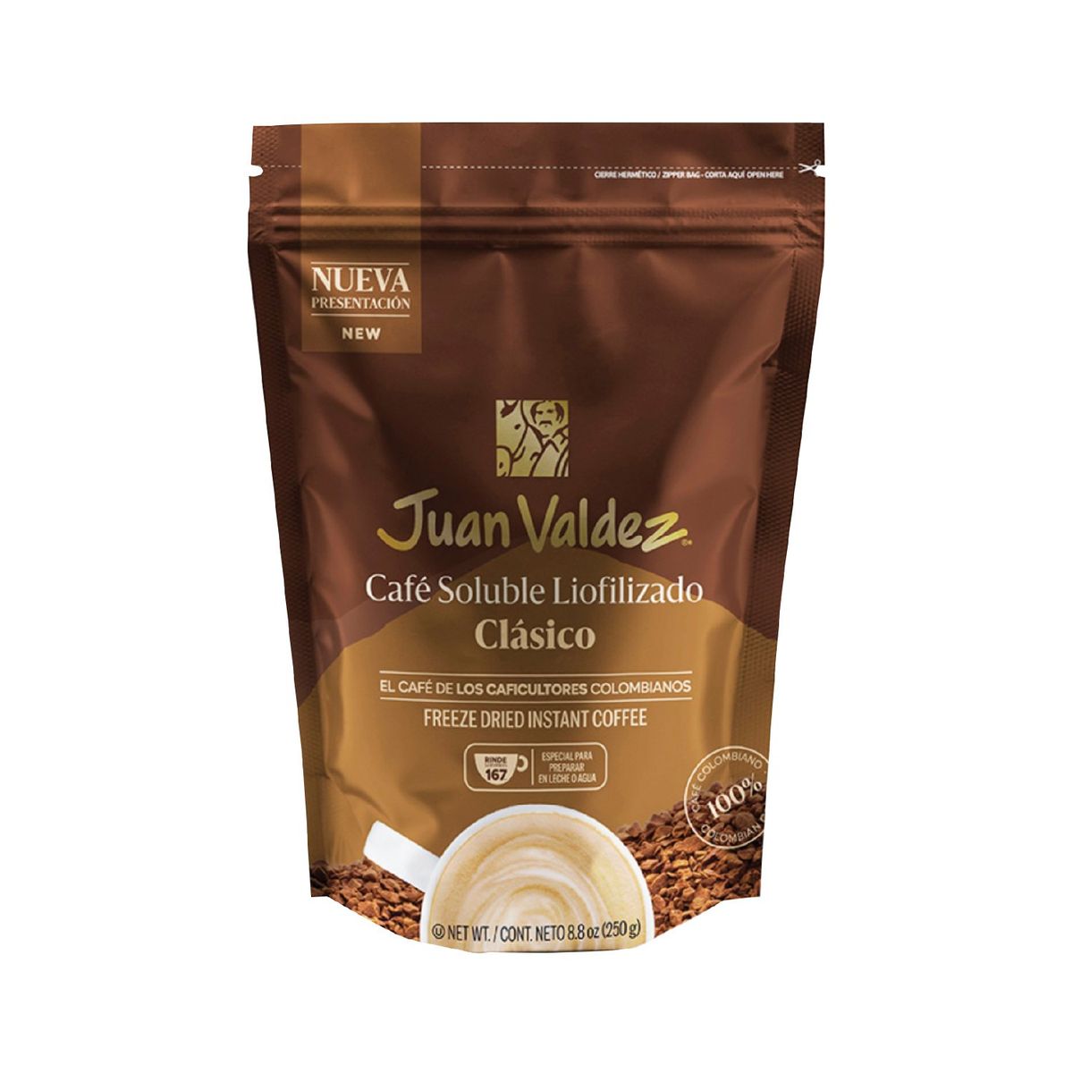 JUAN VALDEZ - Café Liofilizado Clásico Juan Valdez 250 g