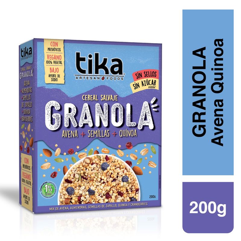 TIKA - Cereal Salvaje Avena Quinoa Tika 200 g