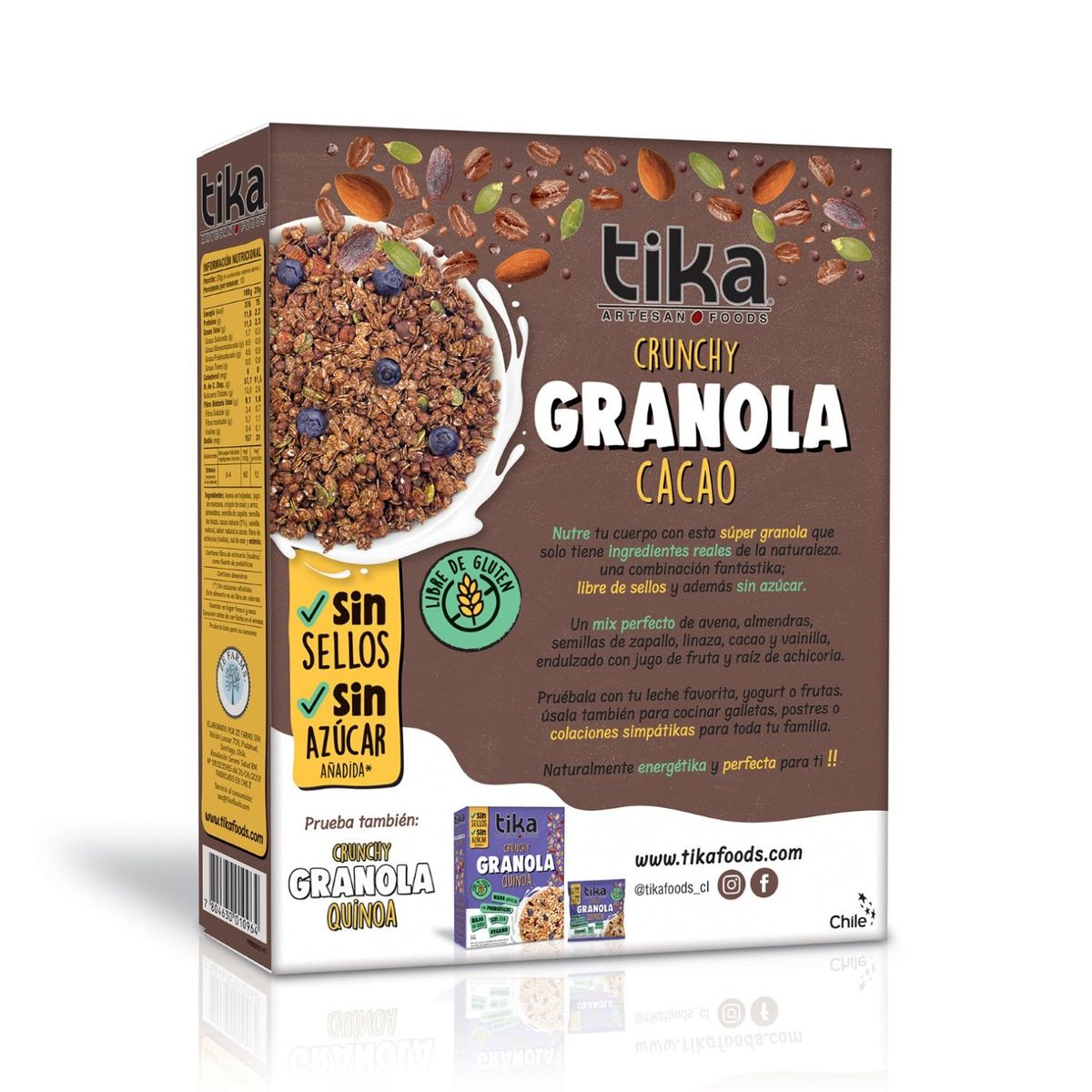 TIKA - Cereal Salvaje Granola Avena Cacao Tika 200 g