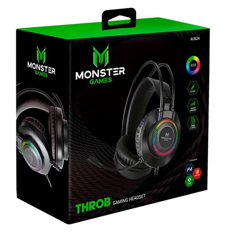 MONSTER GAMER - AUDIFONOS HEADSET GAMER THROB MONSTER GAMES