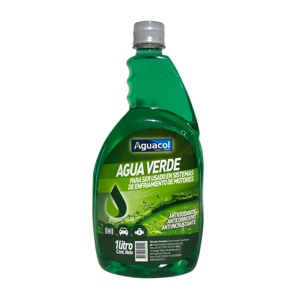 AGUACOL - BOTELLA AGUA VERDE 1 LT C/T