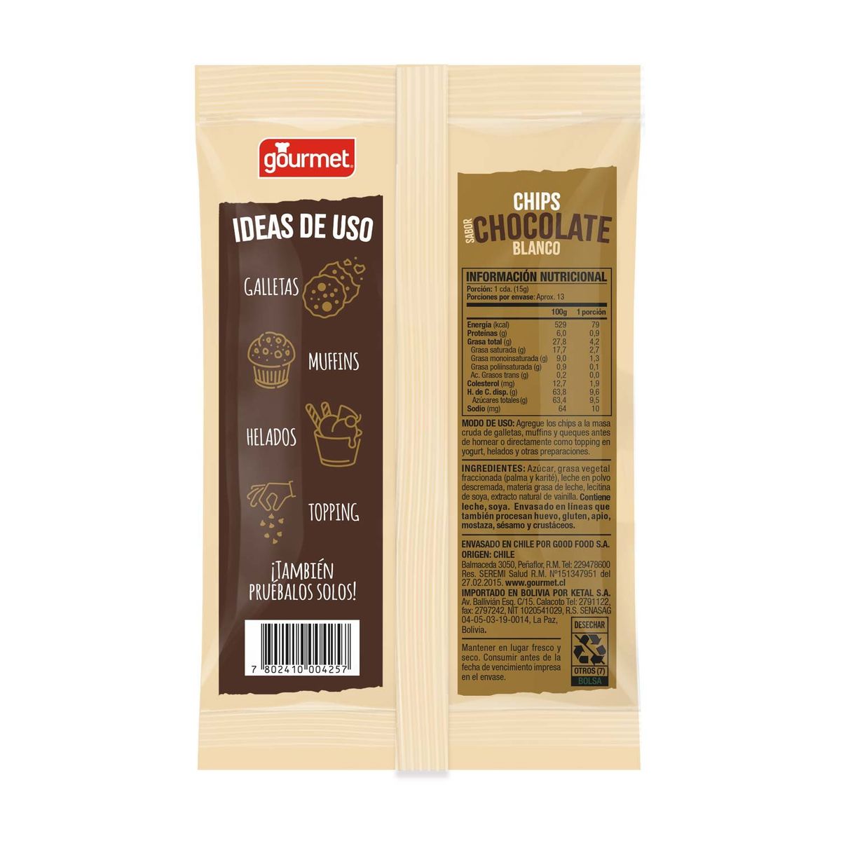 GOURMET - Chips de Chocolate Blanco