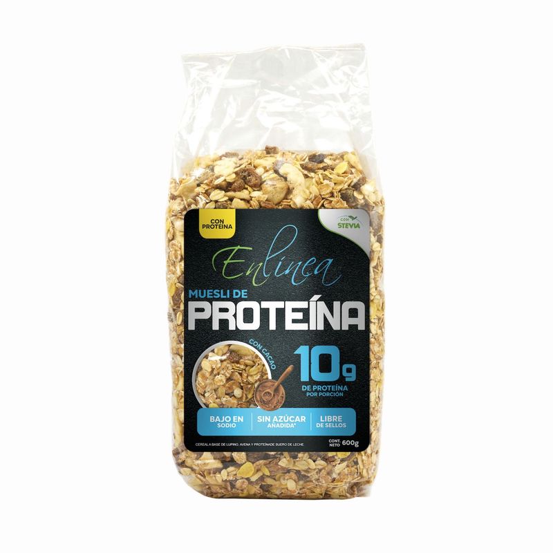 EN LINEA - Muesli de Proteína Sabor a Cacao y sin Azúcar