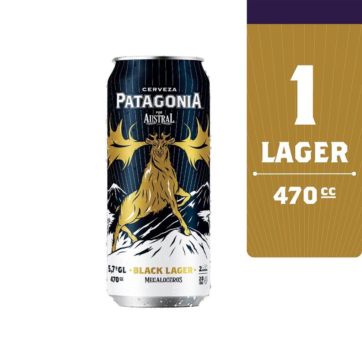 PATAGONIA - CERVEZA BLACK LAGER PATAGONIA 5.7G 470ML