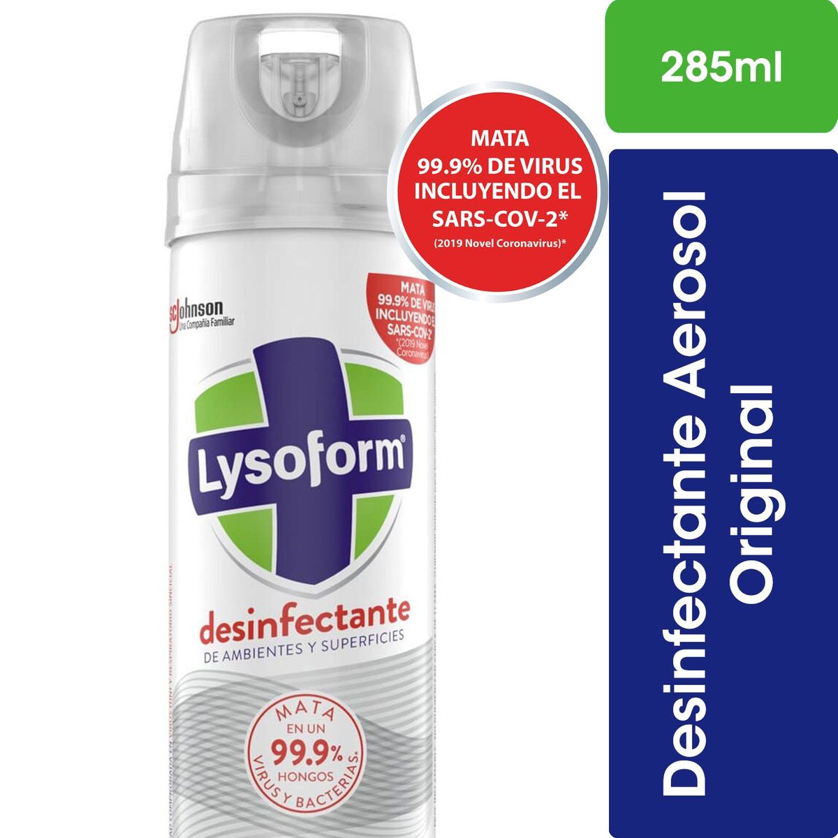 LYSOFORM - Desinfectante Aerosol de Ambientes y Elimina Olores Lysoform Original 285 ml